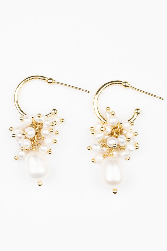 Pearl Cluster Earrings