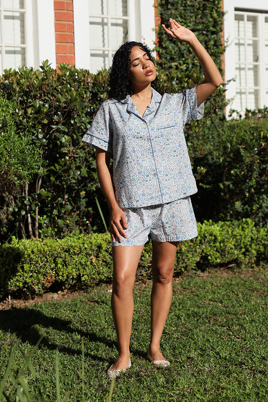 Amara Blue Short Pyjama Set