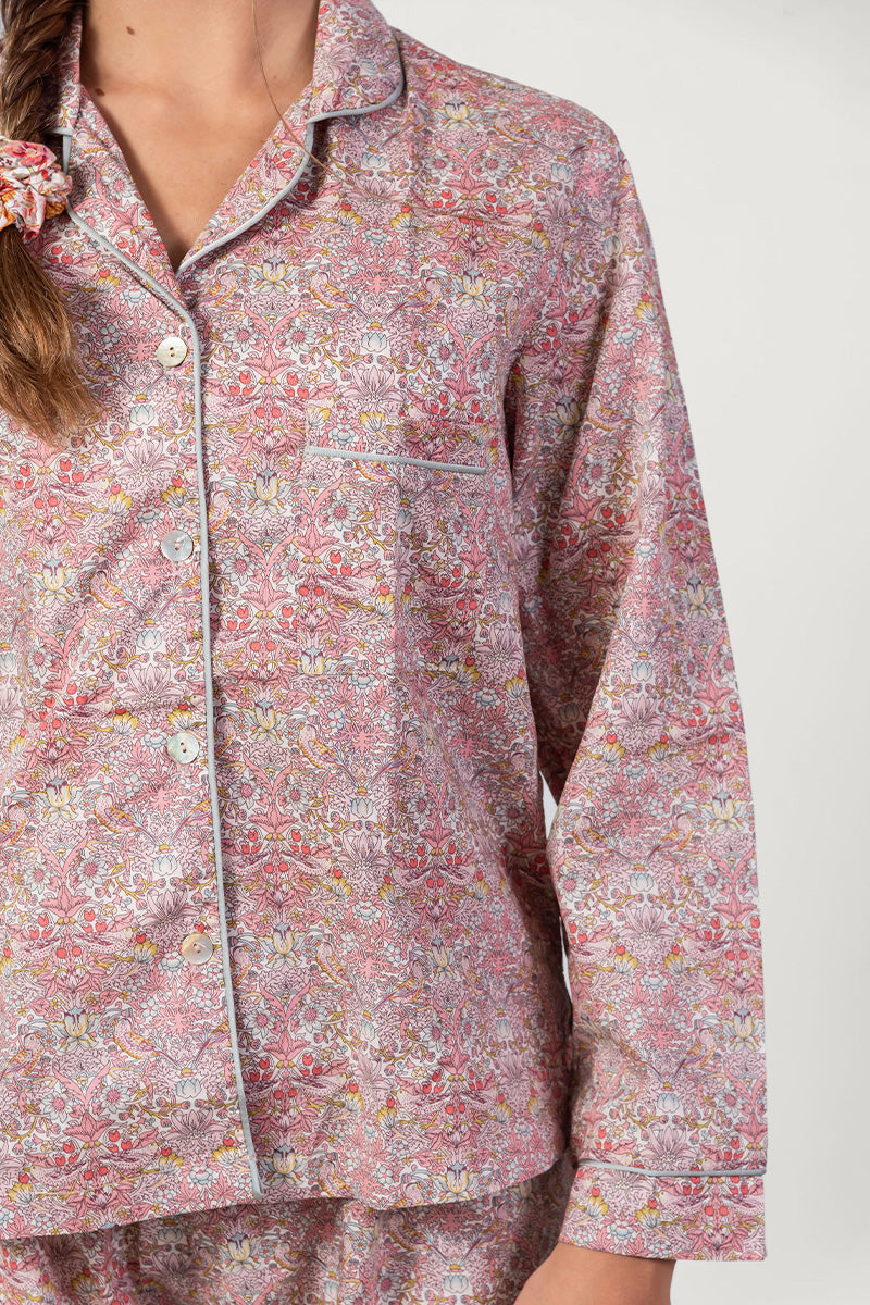 Paloma Bird Pink Long Pyjama Set