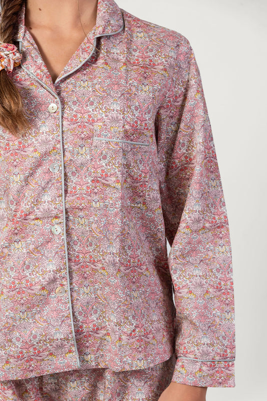 Paloma Bird Pink Long Pyjama Set