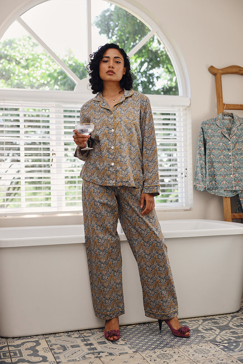 Nocturne Leaf Long Pyjama Set