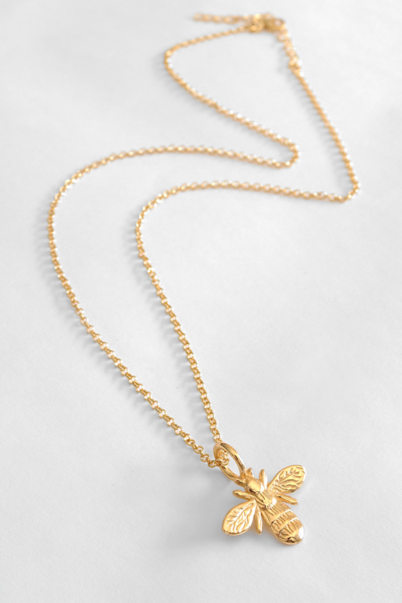 18ct Gold Vermeil Bee Necklace