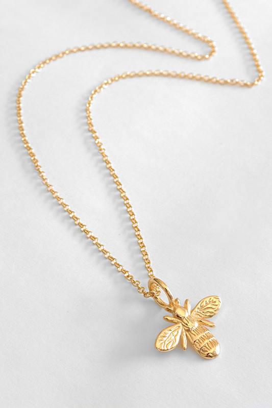 18ct Gold Vermeil Bee Necklace