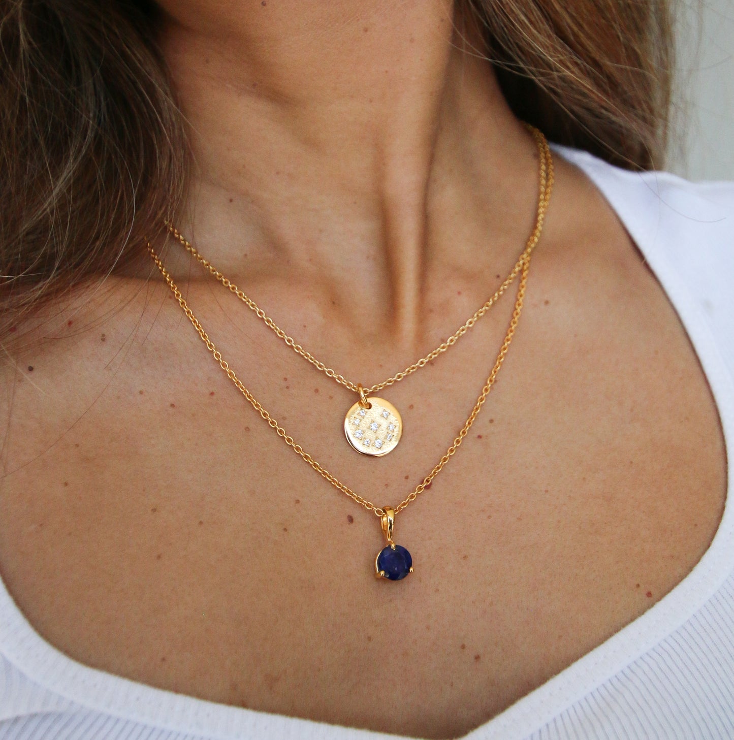 18k Gold Vermeil Cubic Zirconia Necklace