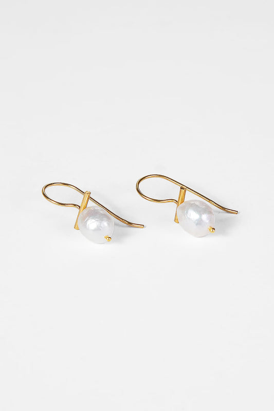 Attie T Bar Freshwater Pearl Earrings