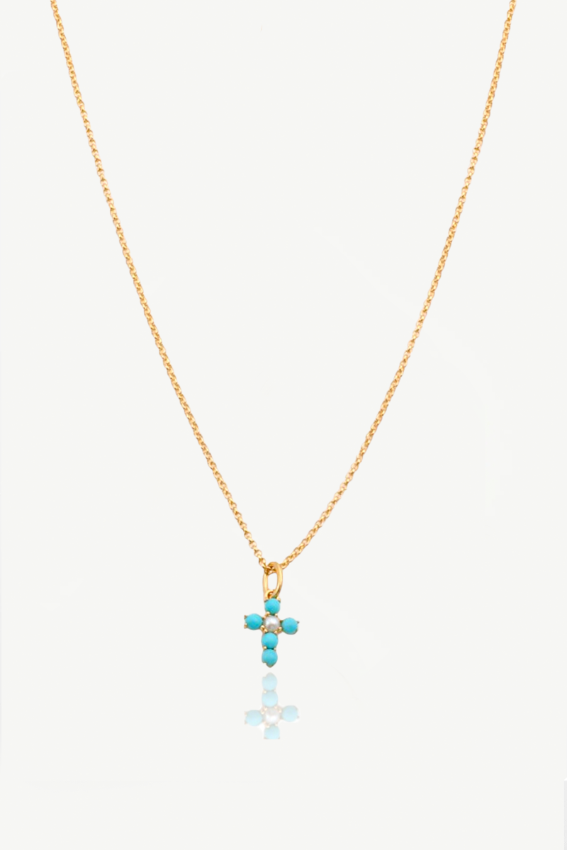 Azure Cross Necklace
