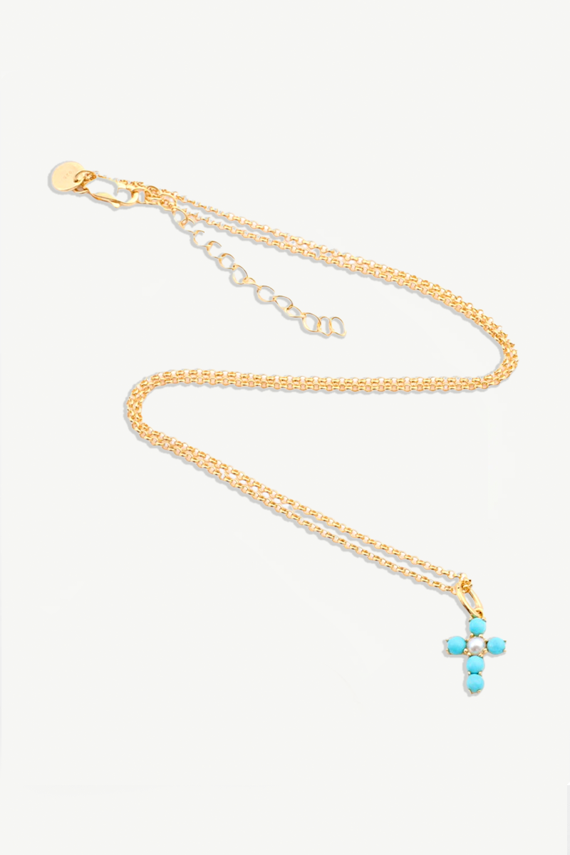 Azure Cross Necklace