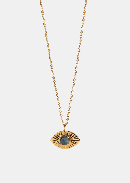 18k Gold Vermeil Eye Necklace