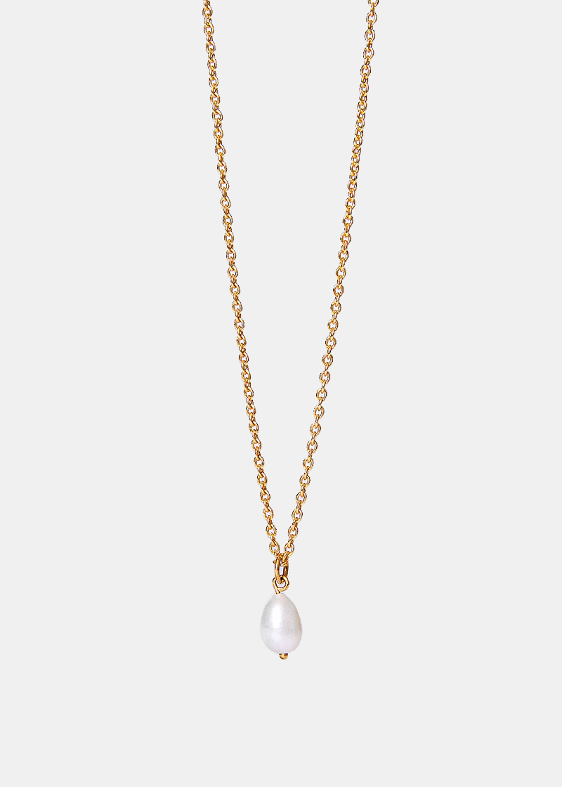 18k Gold Vermeil Pearl Necklace